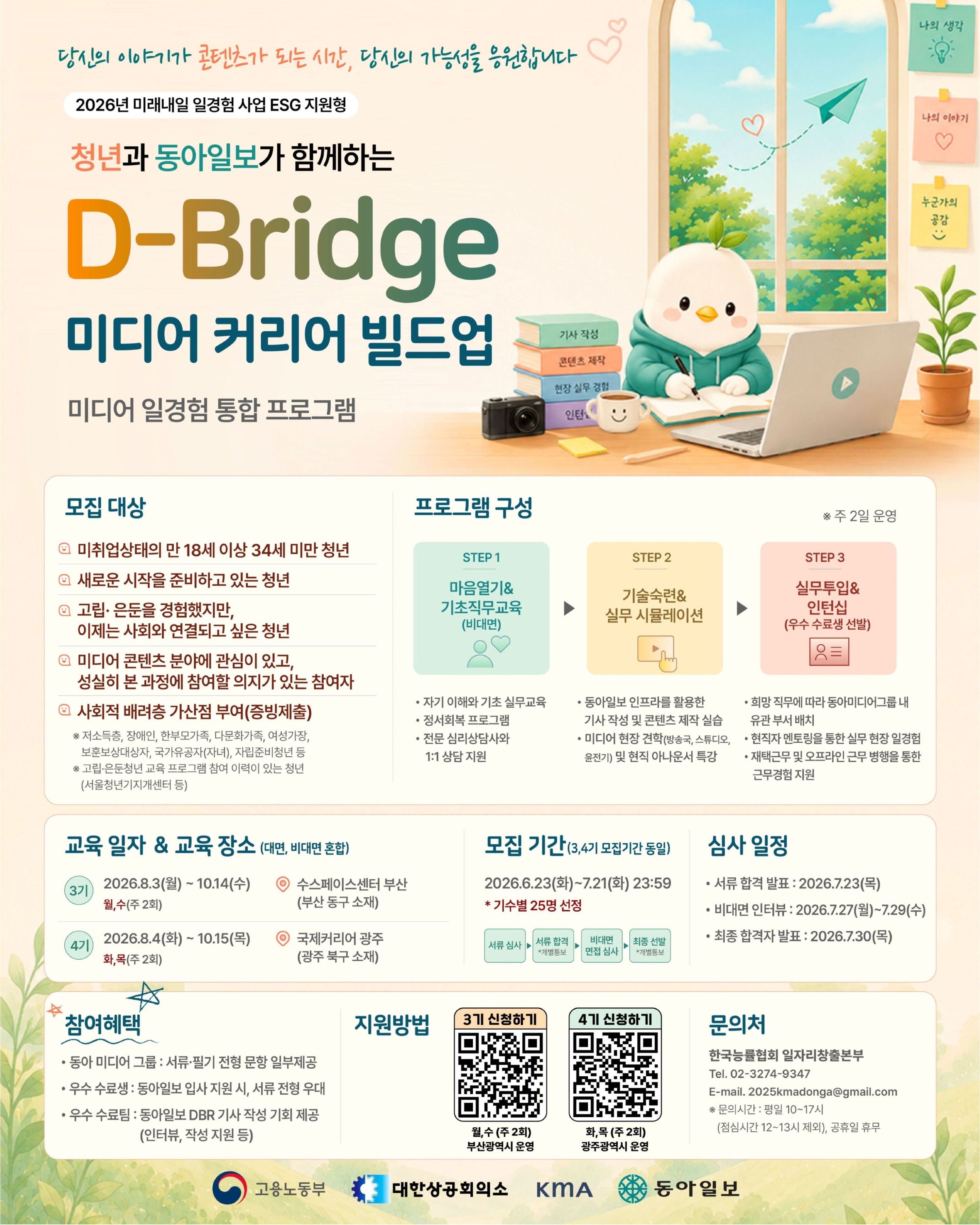 부산/광주 고립은둔청년 프로그램 'D-Bridge 미디어 커리어'
